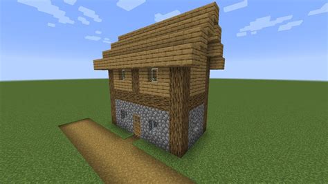 How to build a Minecraft Village Big House (1.14 plains).